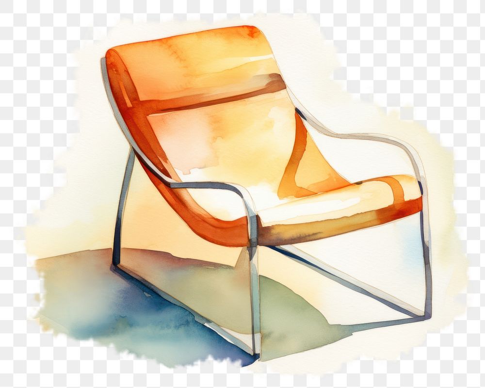 PNG Furniture armchair relaxation rectangle. AI generated Image by rawpixel.