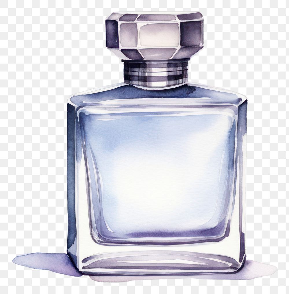 PNG Perfume bottle glass container. 