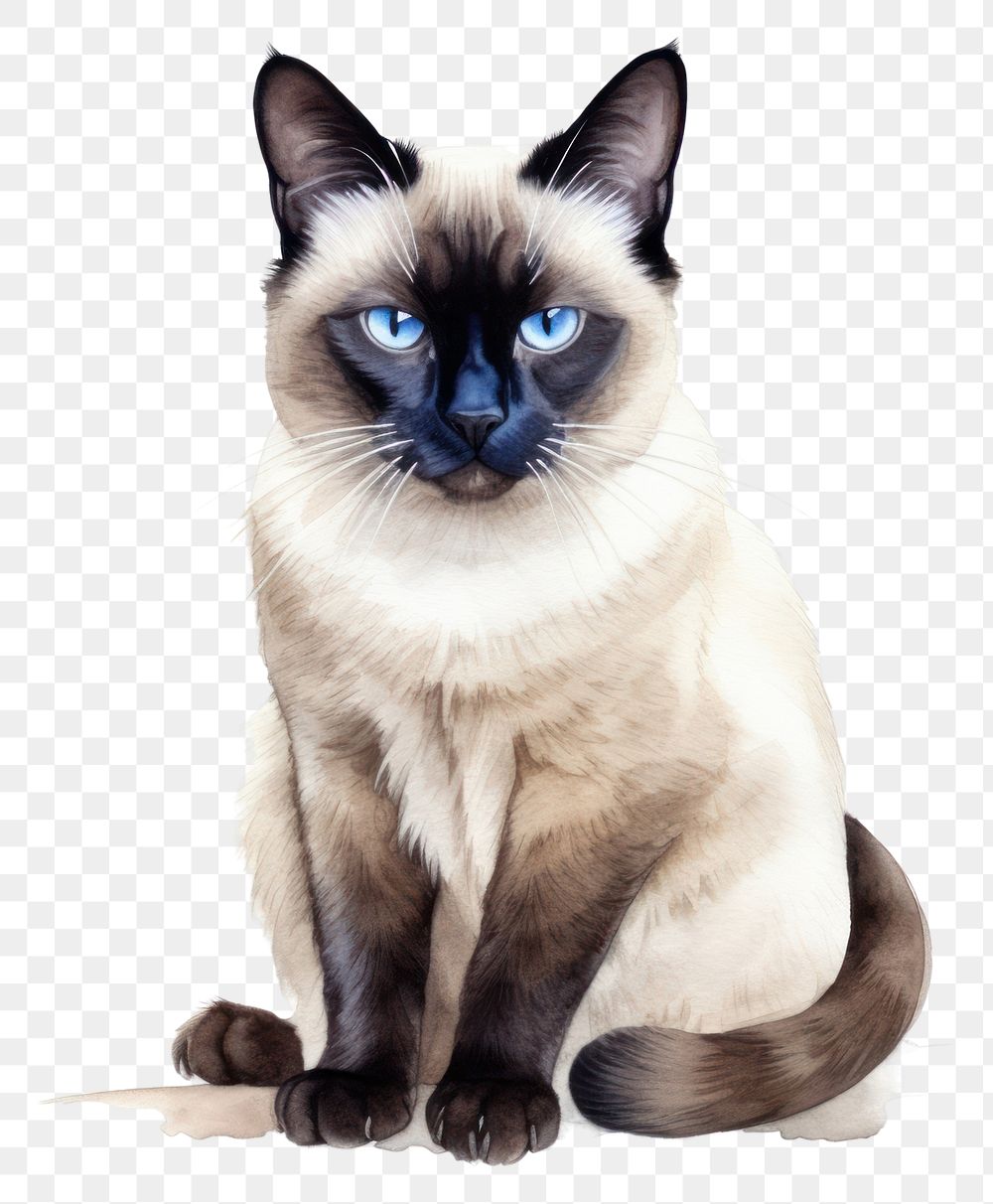 PNG Siamese animal mammal pet. AI generated Image by rawpixel.