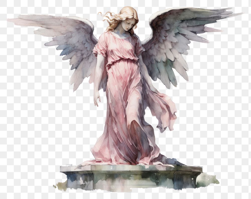 PNG Angel statue representation spirituality. AI generated Image by rawpixel.