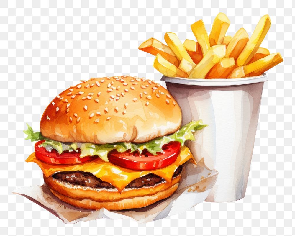 PNG Burger paper food hamburger. AI generated Image by rawpixel.