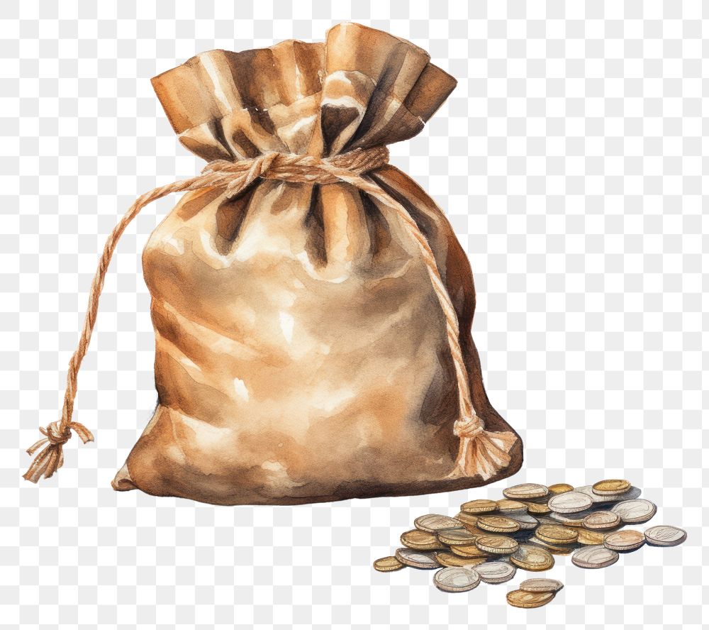 PNG Money sack paper bag. 