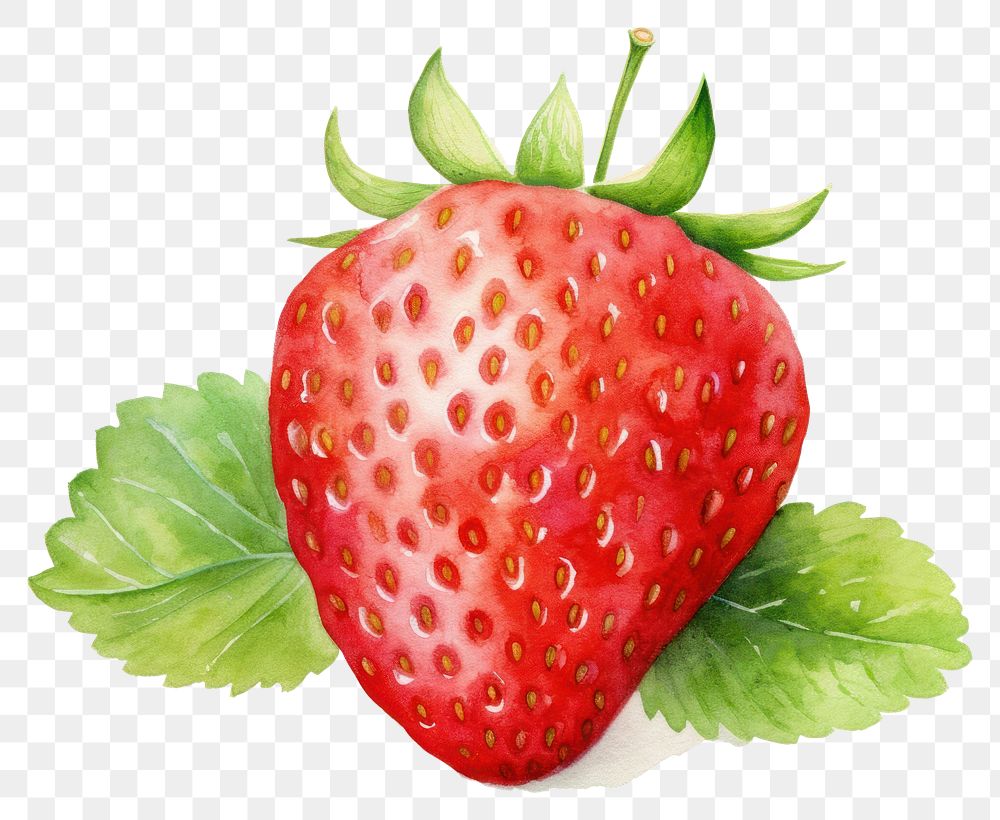 PNG Strawberry fruit plant food. AI generated Image by rawpixel.