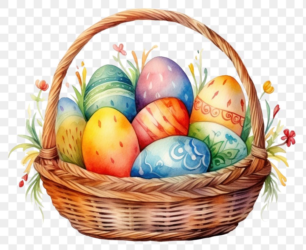 PNG Basket egg easter celebration