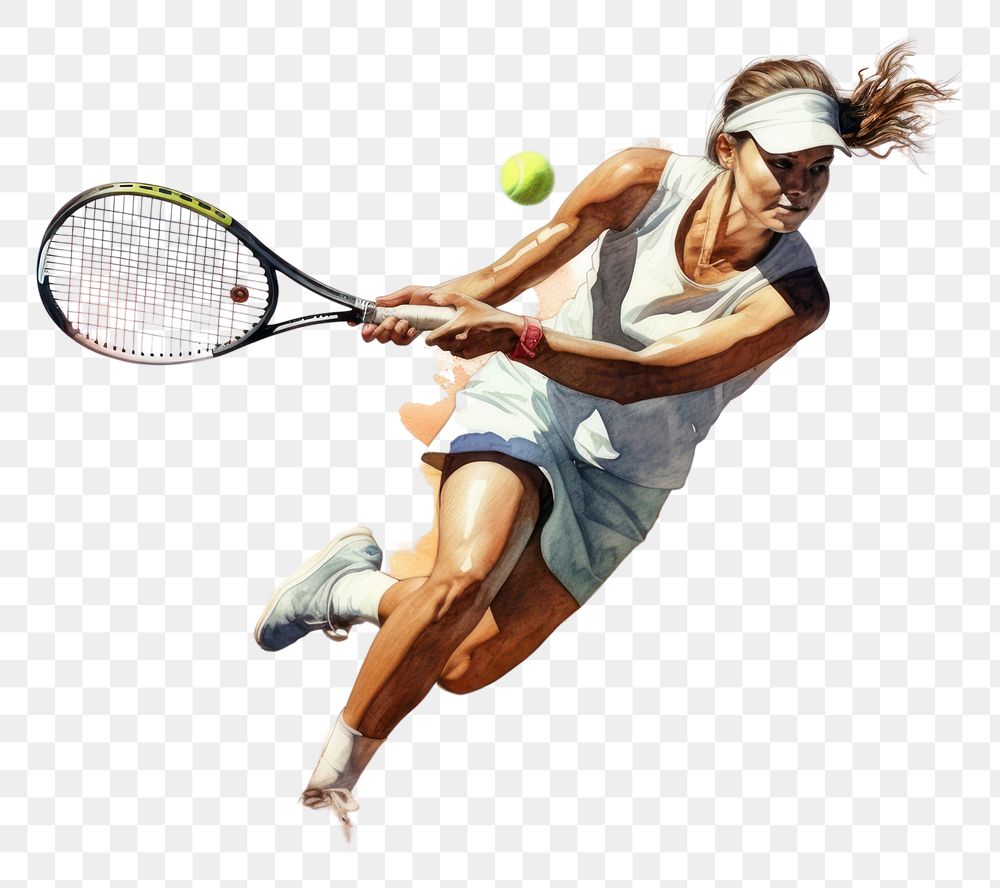 PNG Tennis sports racket player. AI generated Image by rawpixel.