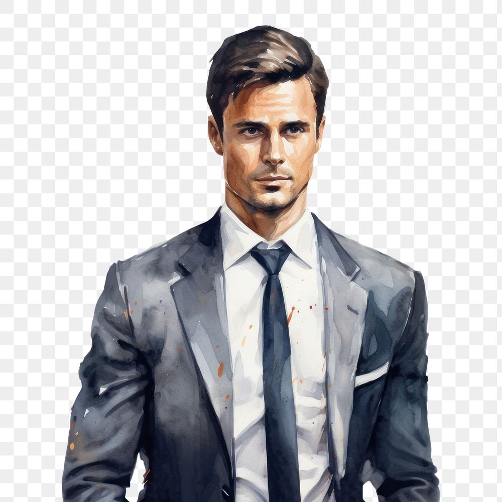 PNG Portrait necktie blazer adult. AI generated Image by rawpixel.