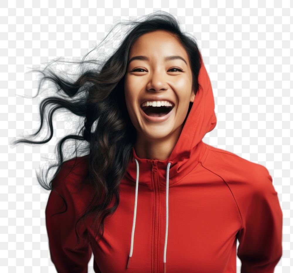 PNG Laughing sports person female. AI generated Image by rawpixel.