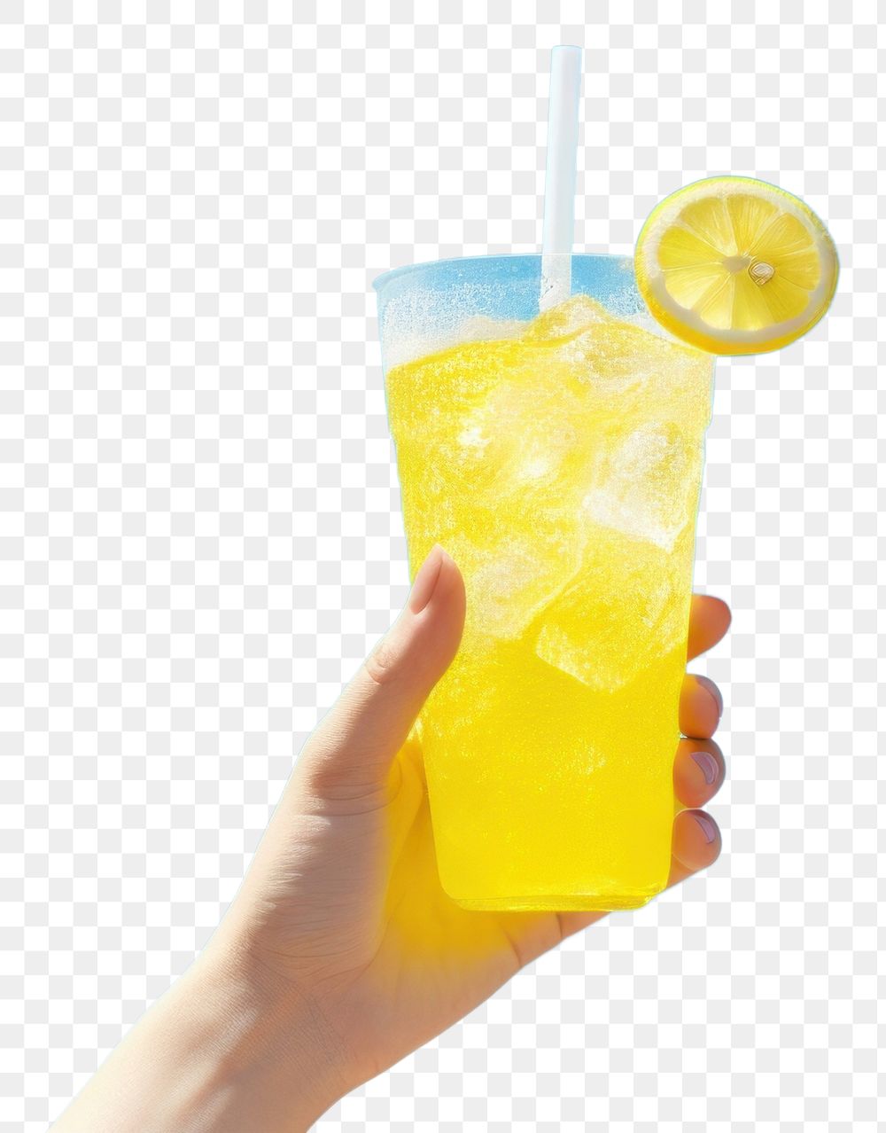 PNG Soda lemonade holding summer. 