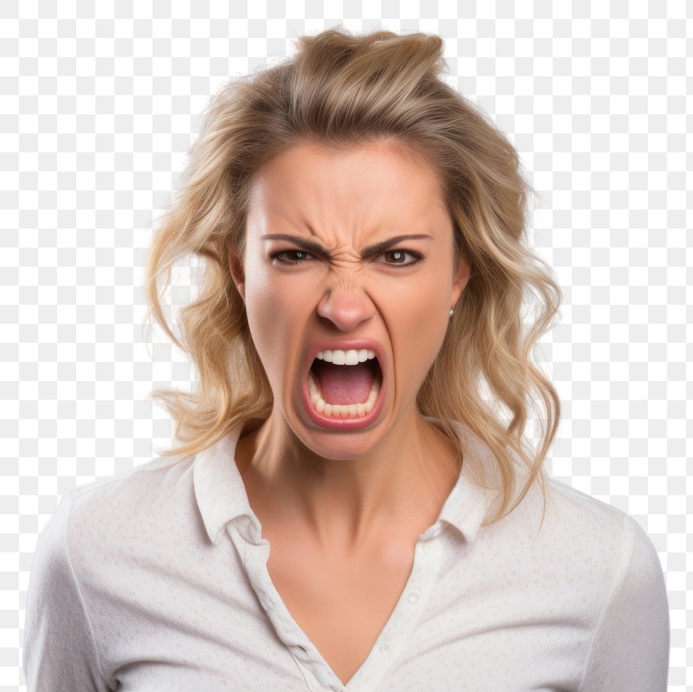PNG Portrait shouting adult angry. AI generated Image by rawpixel.