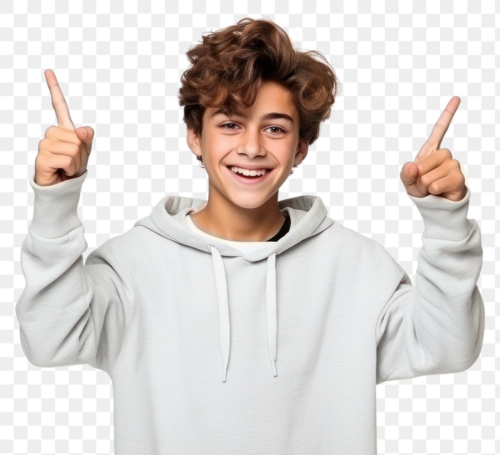 PNG Smile sweatshirt gesturing happiness. 