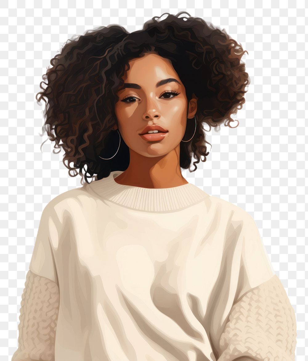 PNG Sweater fashion portrait sleeve. AI generated Image by rawpixel.
