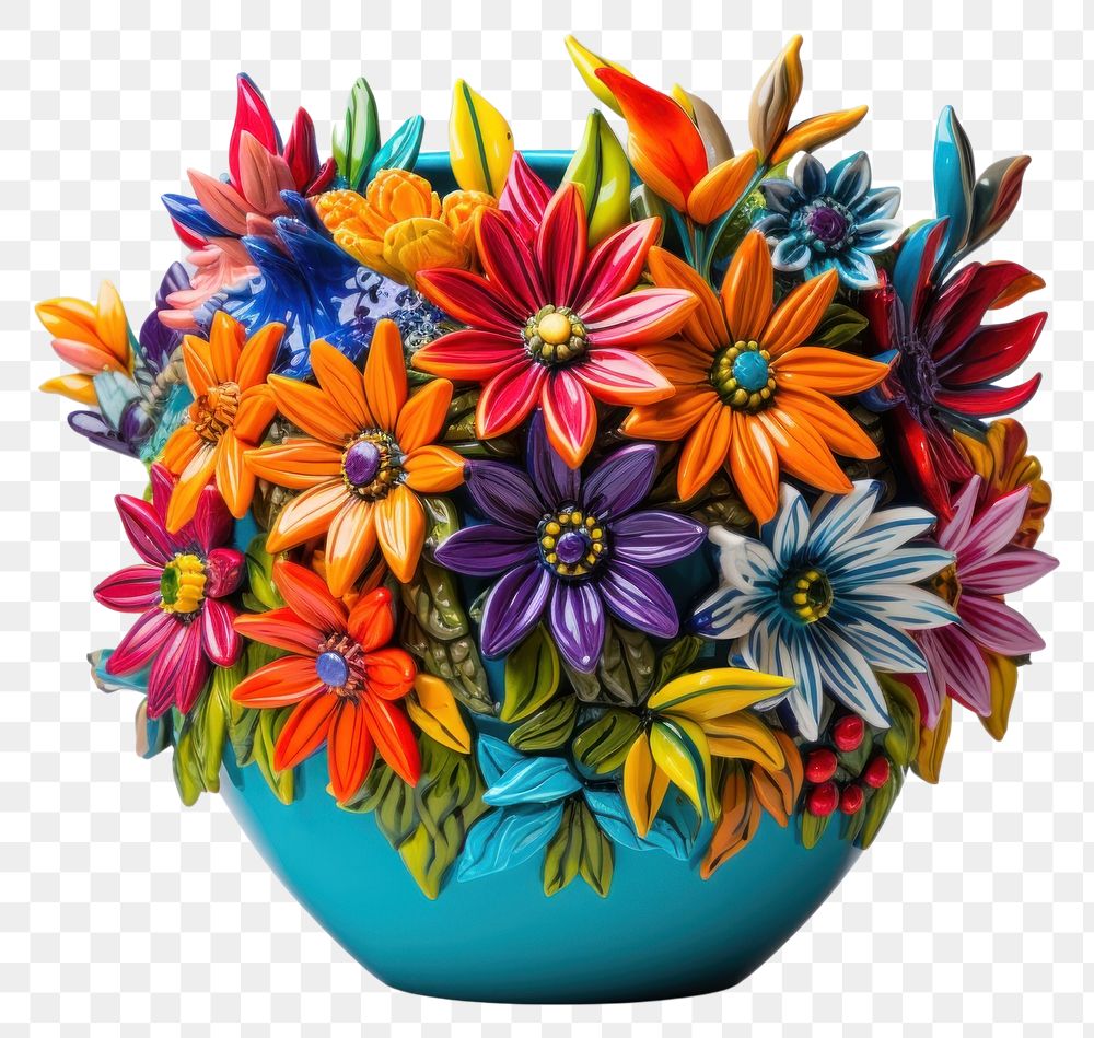PNG Flower plant vase art. AI generated Image by rawpixel.