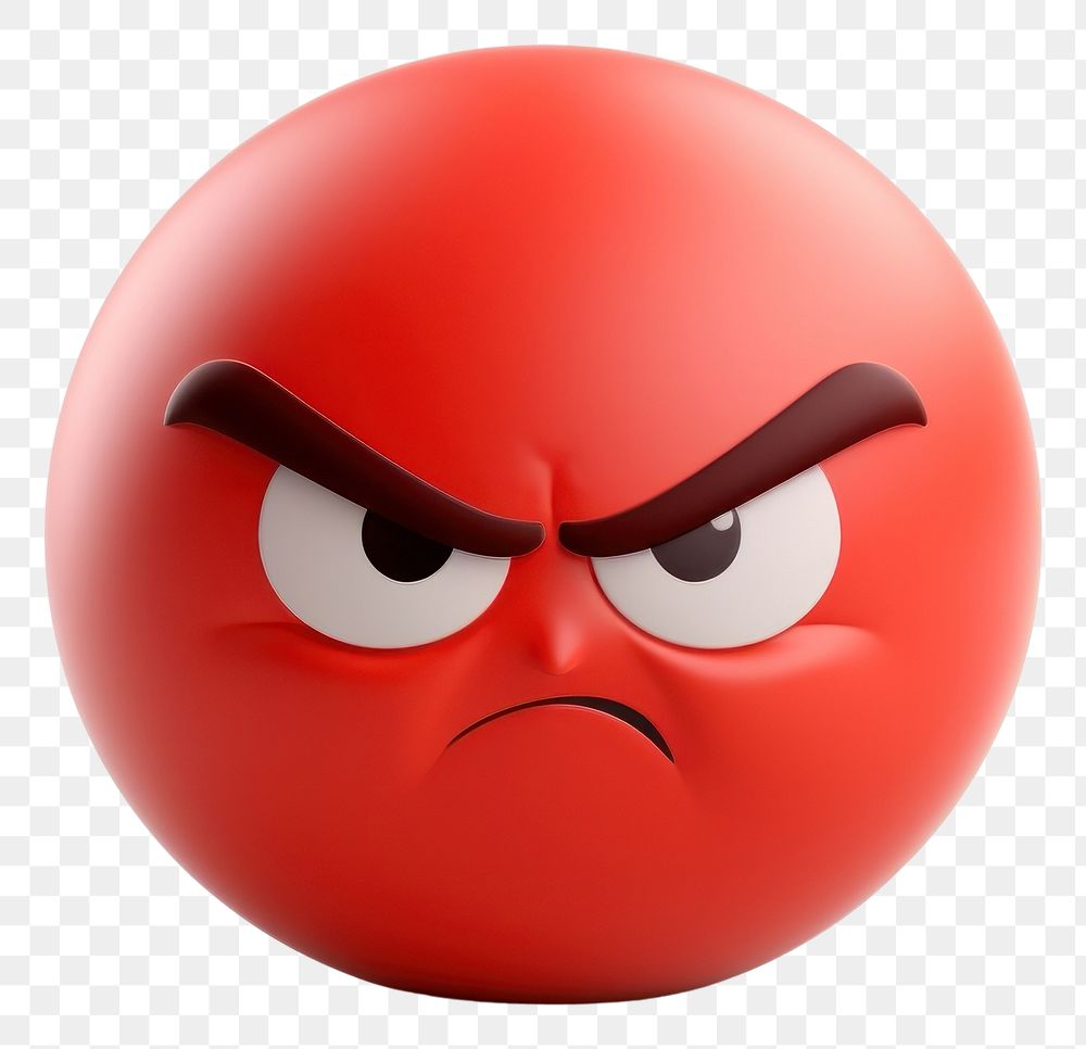 PNG Icon angry face ball anthropomorphic representation. AI generated Image by rawpixel.