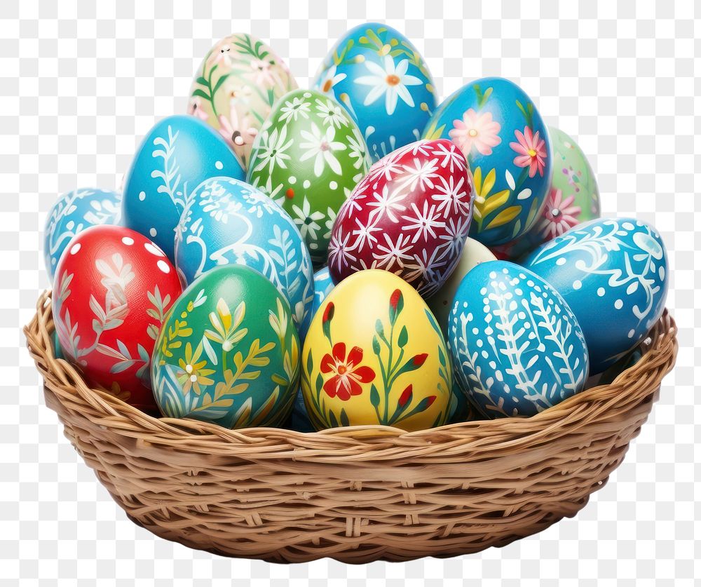 PNG Egg basket easter transparent background. 