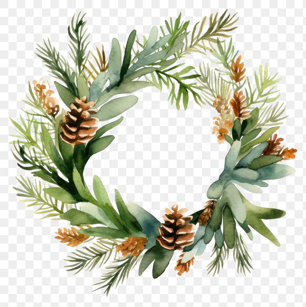 PNG Wreath christmas plant celebration