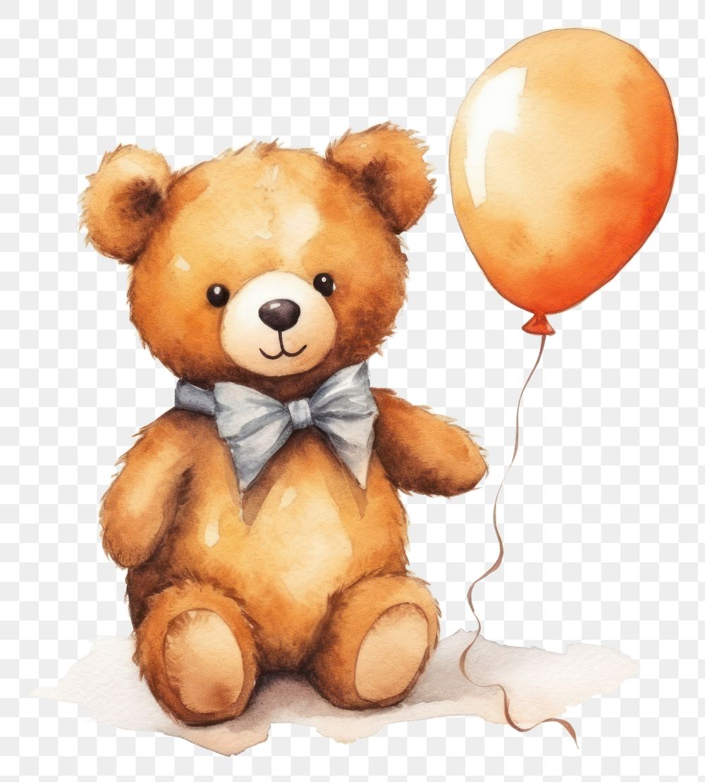 PNG Toy balloon cute bear. AI generated Image by rawpixel.