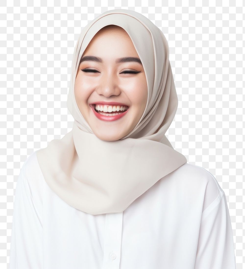 PNG Laughing smiling scarf adult. AI generated Image by rawpixel.