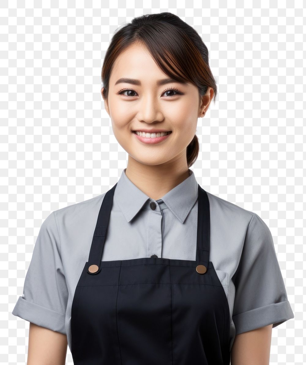 PNG Adult apron happiness hairstyle. AI generated Image by rawpixel.