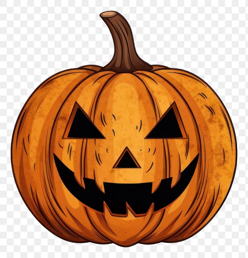 PNG Face halloween pumpkin anthropomorphic. AI generated Image by rawpixel.