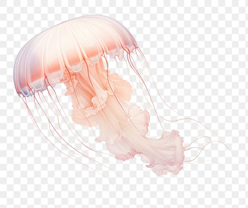 PNG  Transparent jellyfish animal invertebrate. AI generated Image by rawpixel.