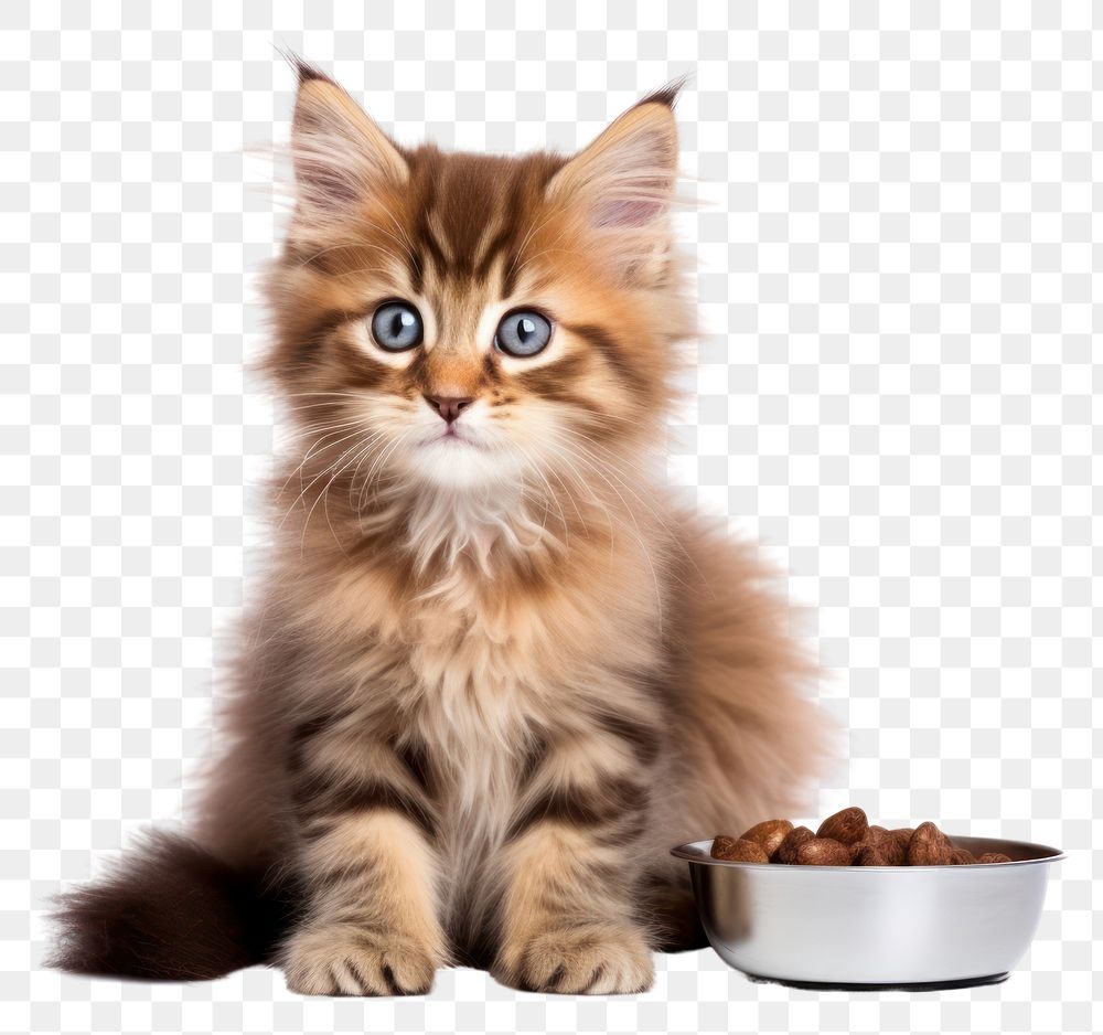 PNG Dry food cat kitten mammal animal. AI generated Image by rawpixel.
