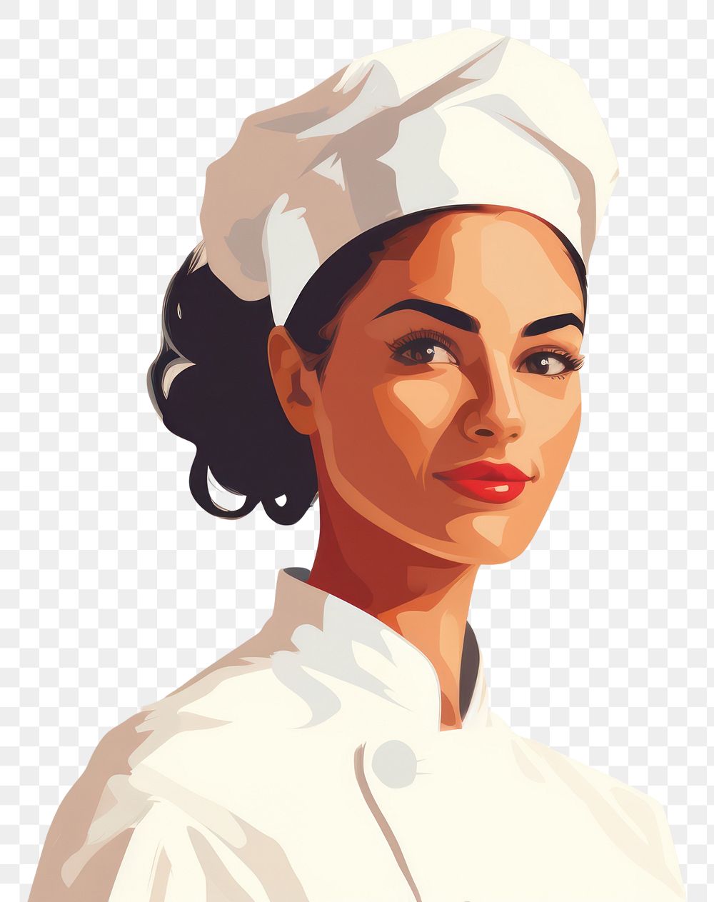 PNG Portrait female adult chef. AI generated Image by rawpixel.
