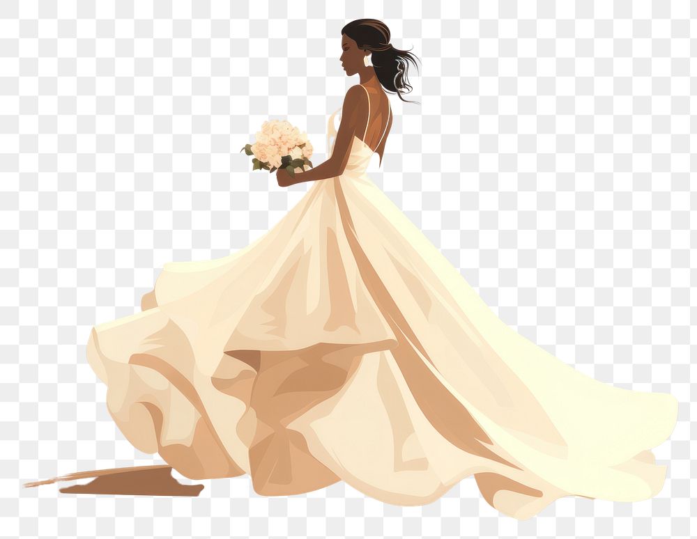 PNG Wedding dress fashion female. AI generated Image by rawpixel.