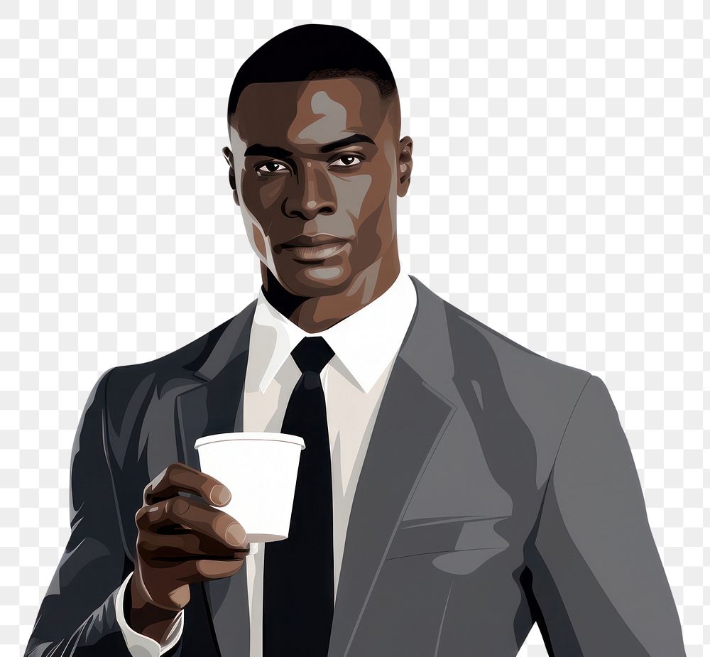 PNG Portrait coffee cup adult. AI generated Image by rawpixel.