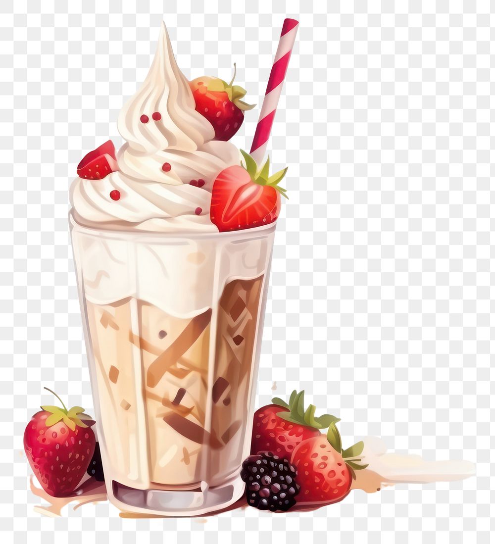 PNG Dessert cream drink milk transparent background