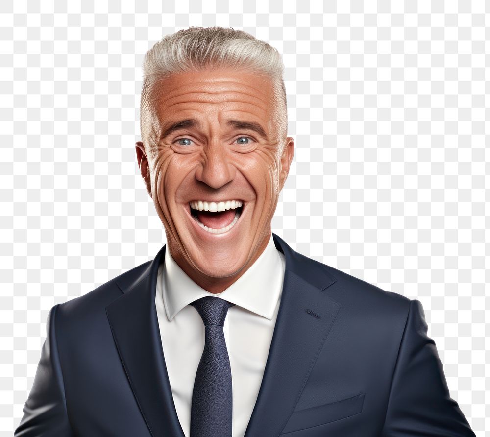 PNG Laughing portrait adult tie. AI generated Image by rawpixel.