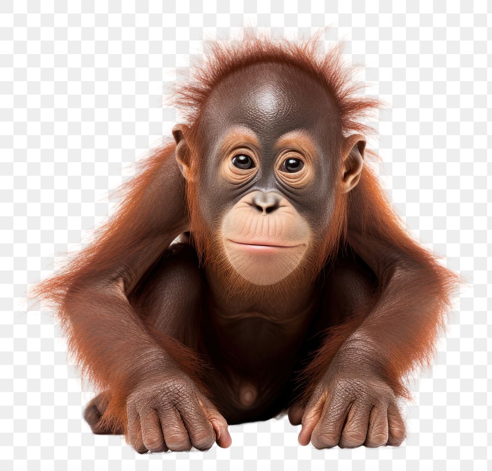 PNG Orangutan wildlife mammal monkey. AI generated Image by rawpixel.