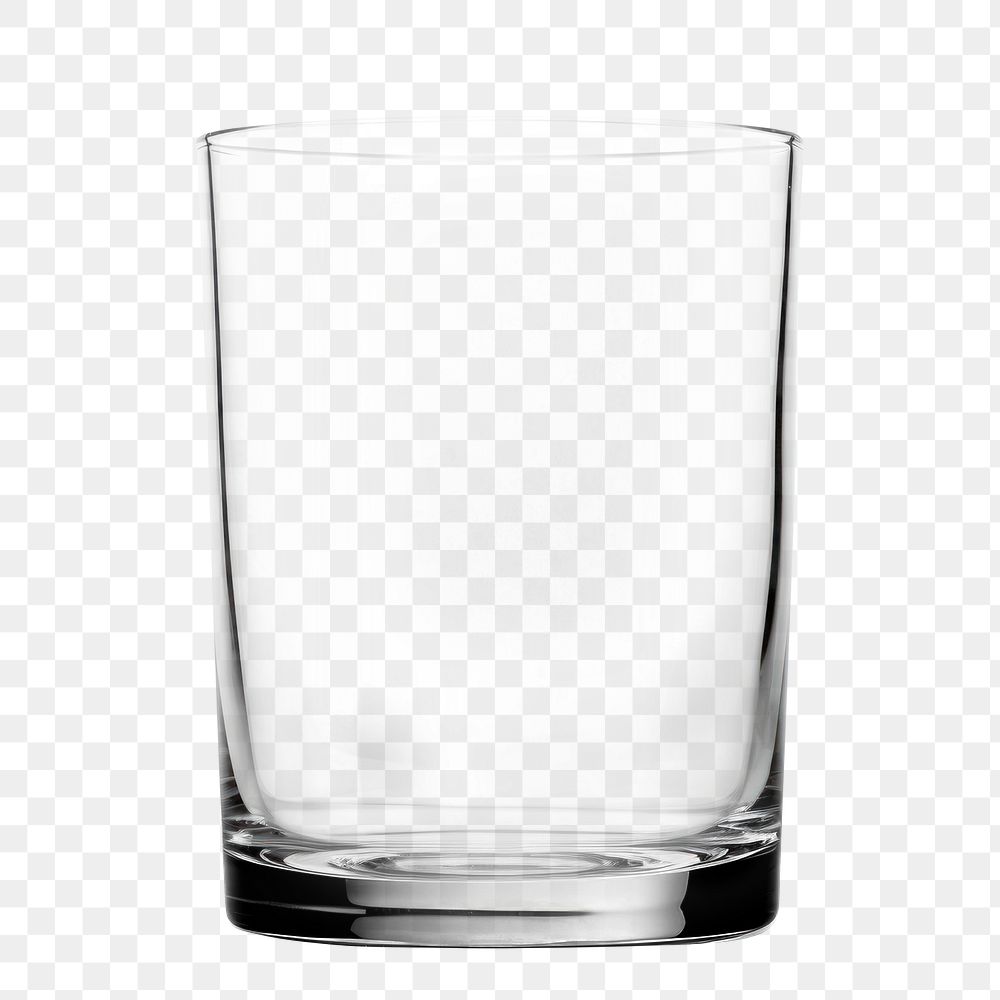 PNG Photo of a plain glass, isolated on an white background