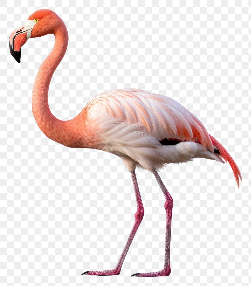 PNG Flamingo standing animal bird. AI generated Image by rawpixel.