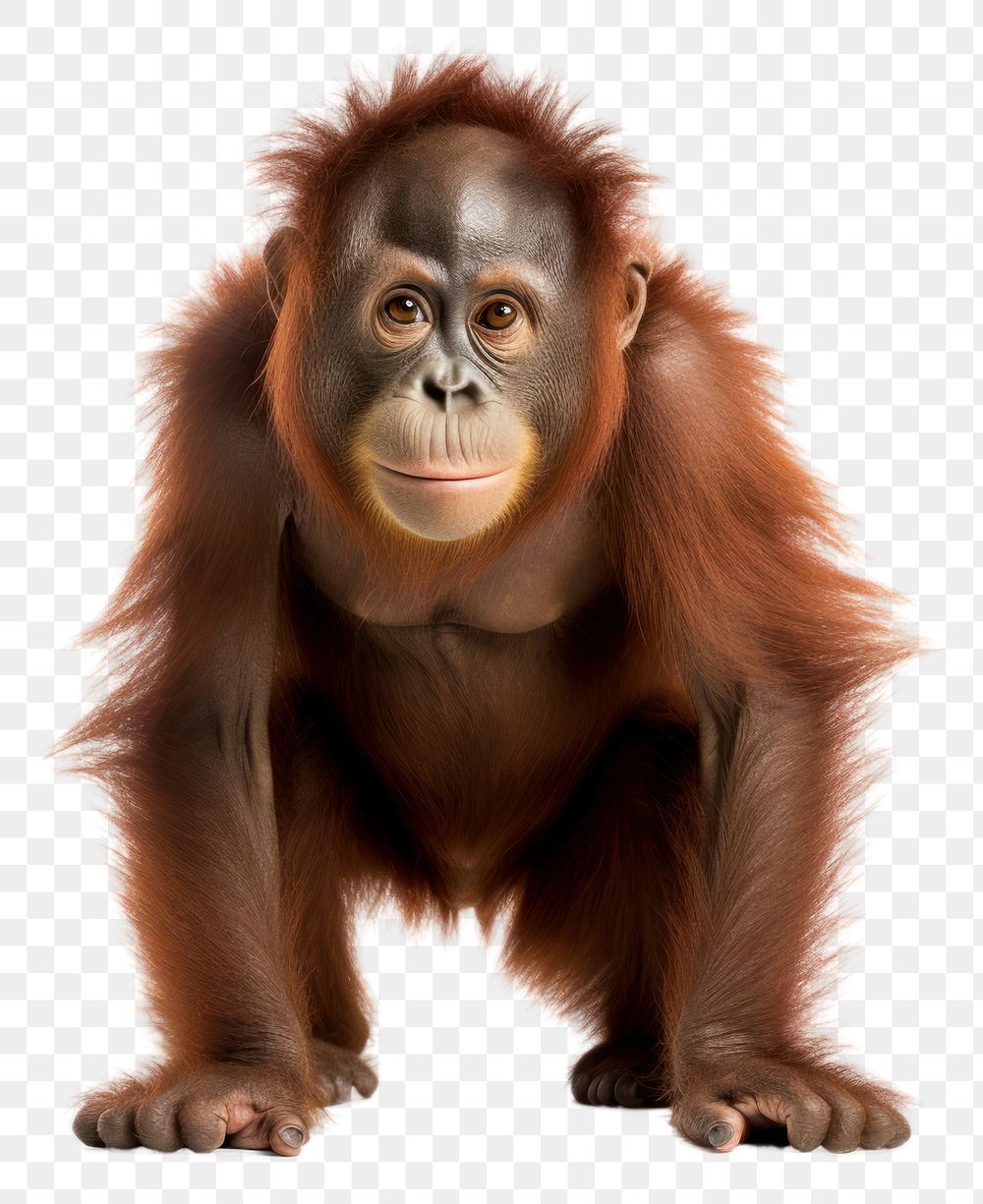 PNG Orangutan wildlife mammal monkey. AI generated Image by rawpixel.