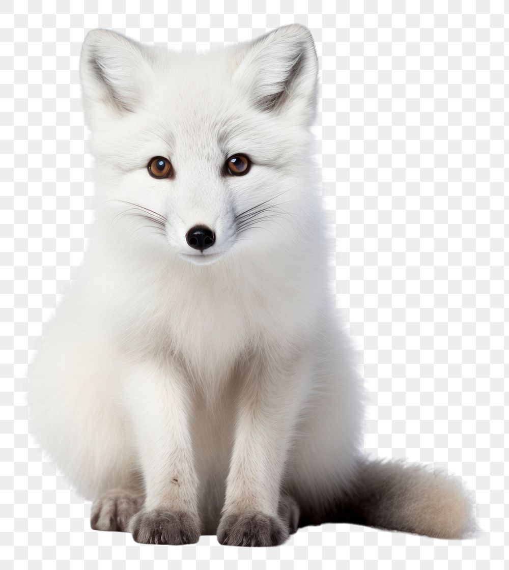 PNG Arctic fox wildlife mammal animal. 