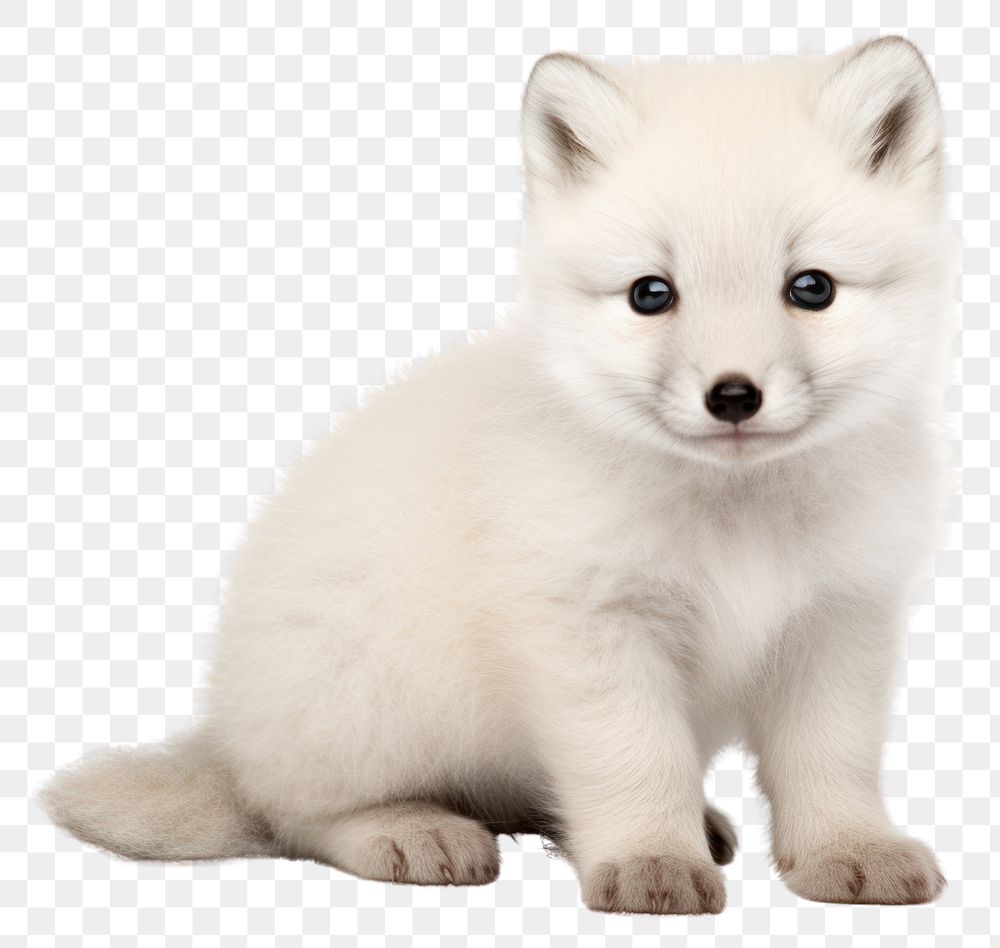 PNG Baby arctic fox wildlife mammal animal. 