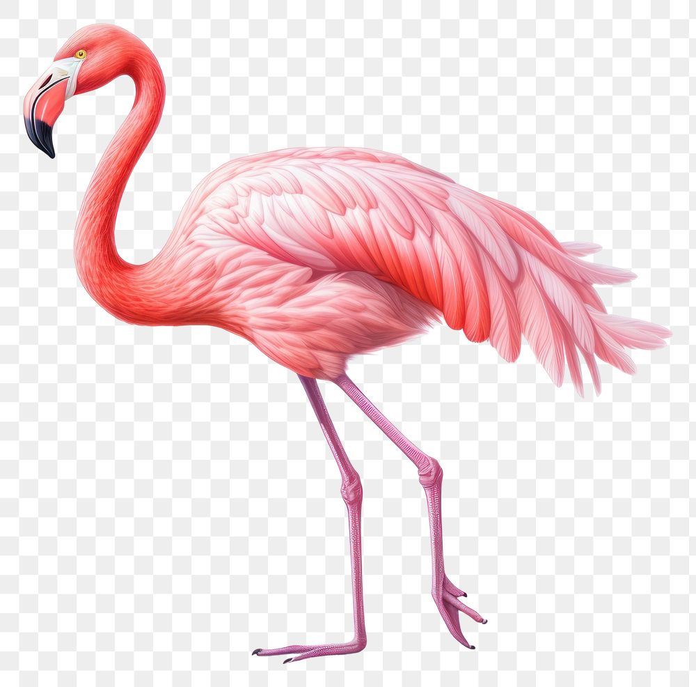 PNG Flamingo animal bird pink. AI generated Image by rawpixel.