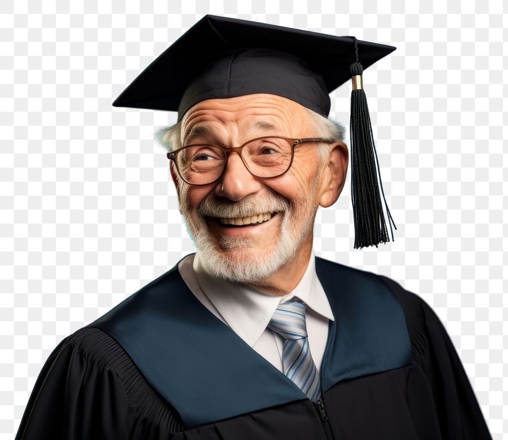 PNG Graduation portrait glasses adult. AI generated Image by rawpixel.