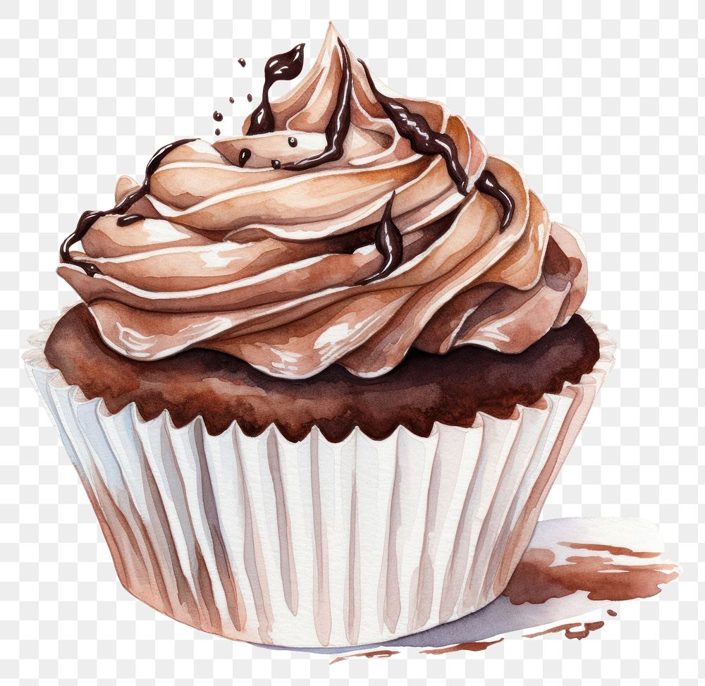 PNG Dessert cupcake icing cream. AI generated Image by rawpixel.