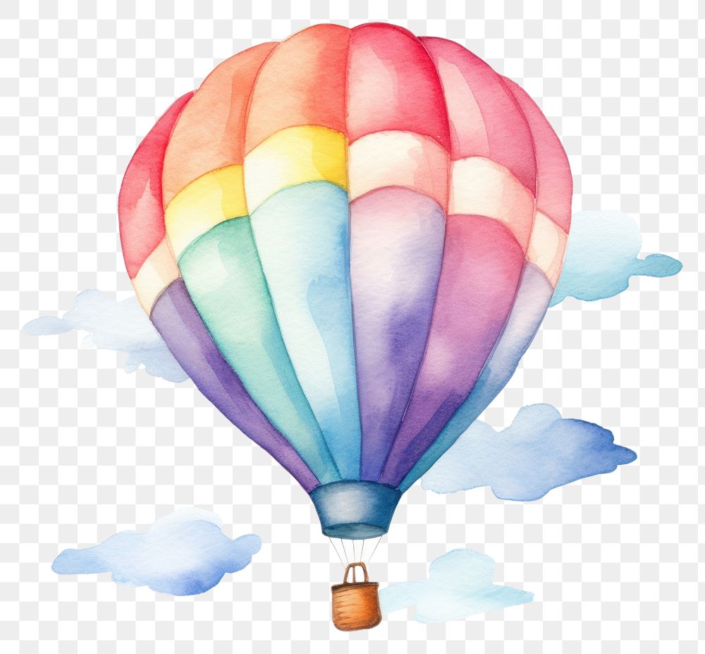 PNG Balloon aircraft vehicle white background. AI generated Image by rawpixel.