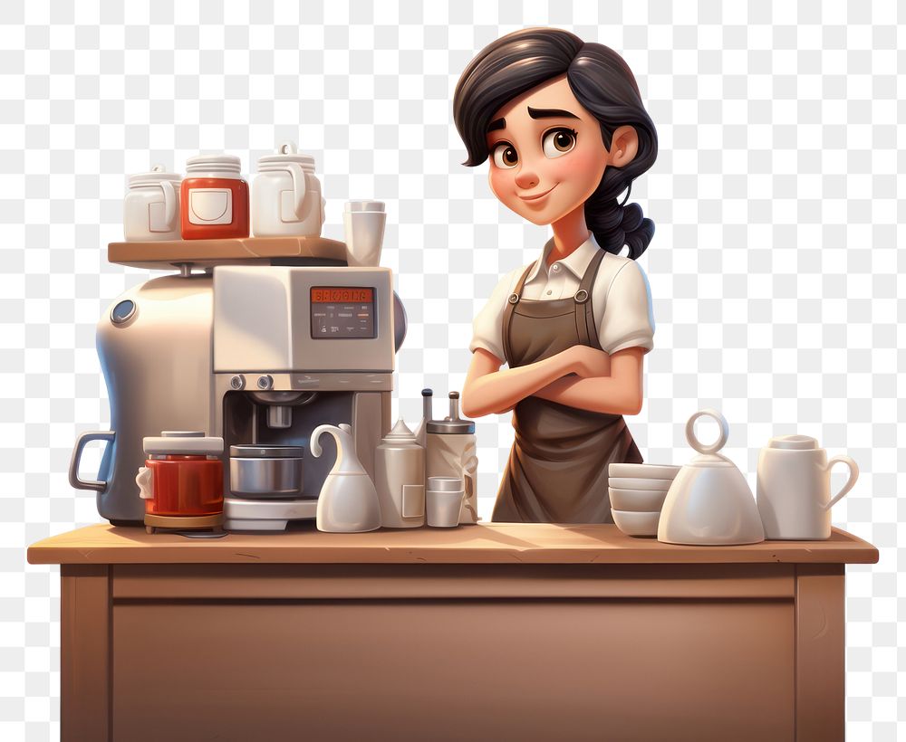 PNG Coffee cartoon adult cafe. AI generated Image by rawpixel.