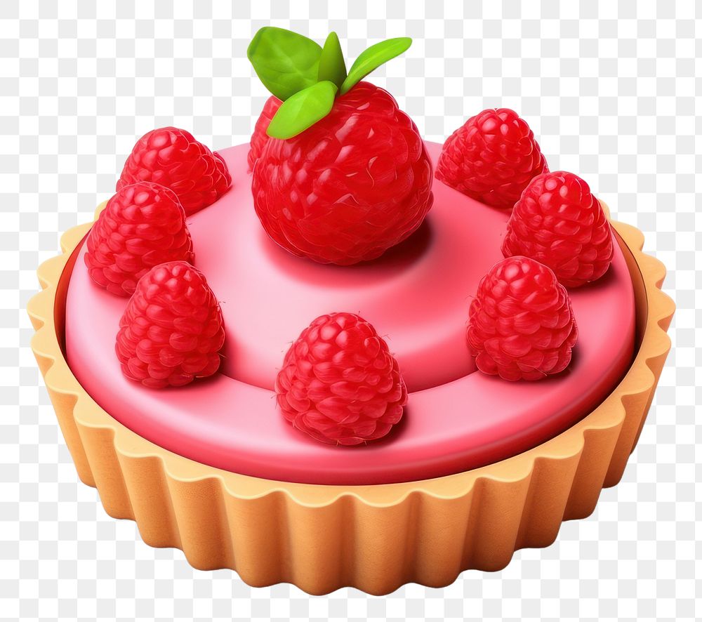 PNG Raspberry dessert cupcake fruit. AI generated Image by rawpixel.