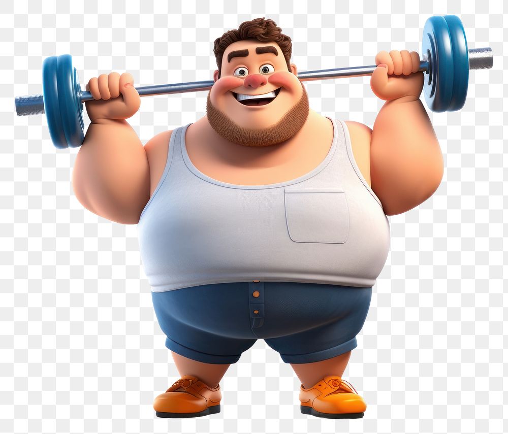 PNG Cartoon sports transparent background weightlifting. AI generated Image by rawpixel.