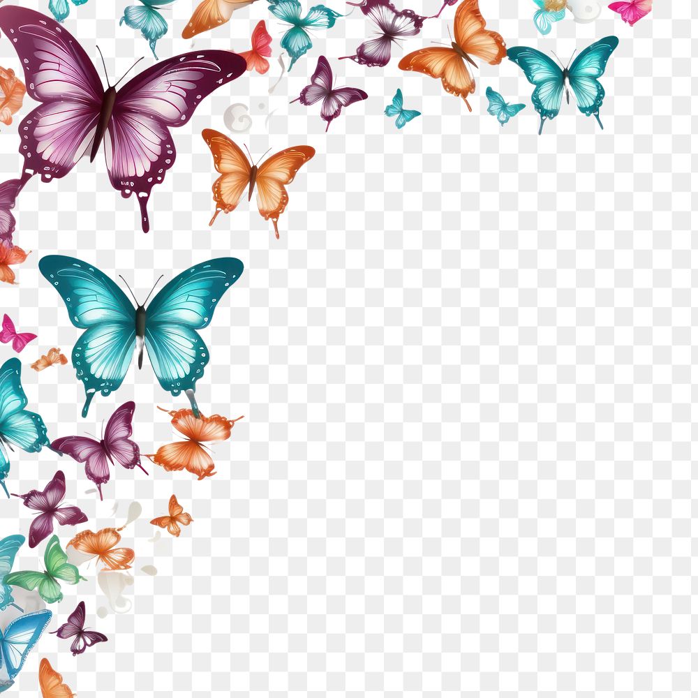 PNG Butterfly pattern animal petal. AI generated Image by rawpixel.