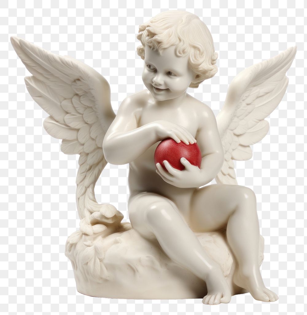 PNG Figurine angel white cupid. AI generated Image by rawpixel.