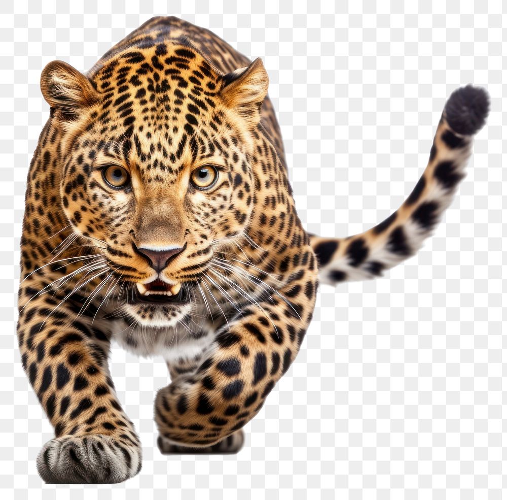 PNG Leopard wildlife cheetah animal. AI generated Image by rawpixel.