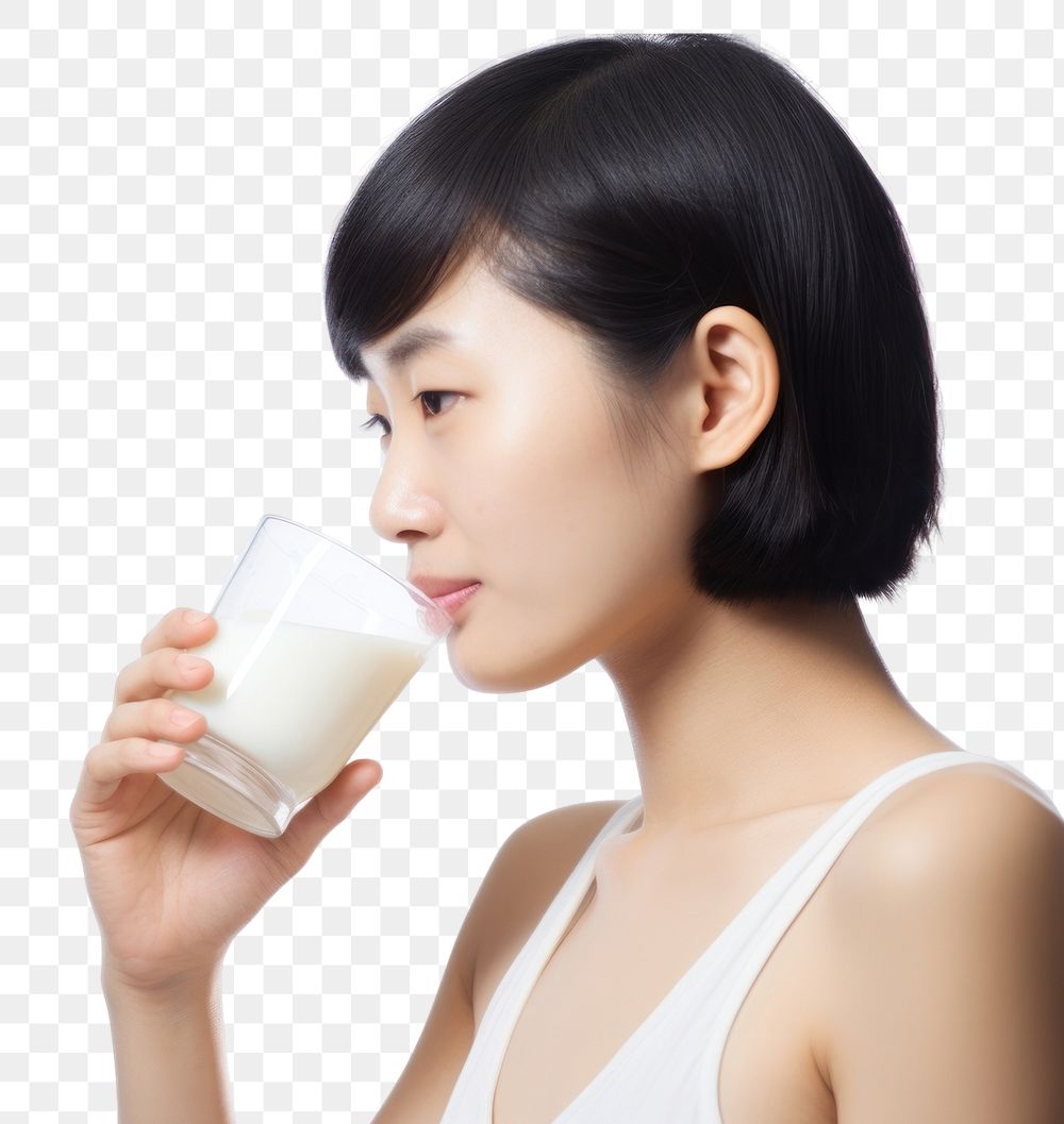 PNG Drinking milk refreshment milkshake. AI generated Image by rawpixel.