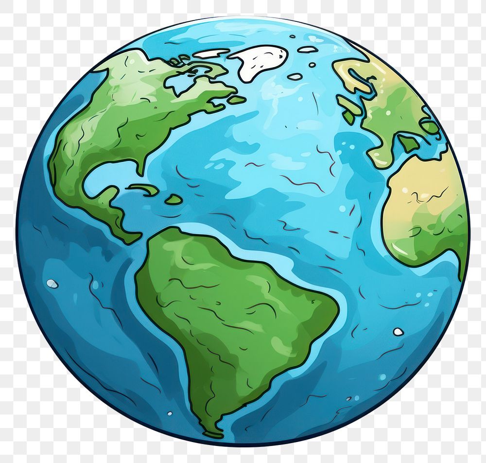 PNG Cartoon planet globe earth. 