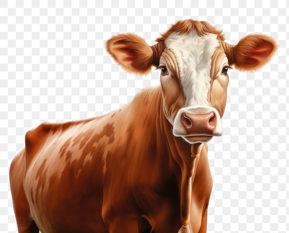 PNG Cow livestock portrait mammal transparent background