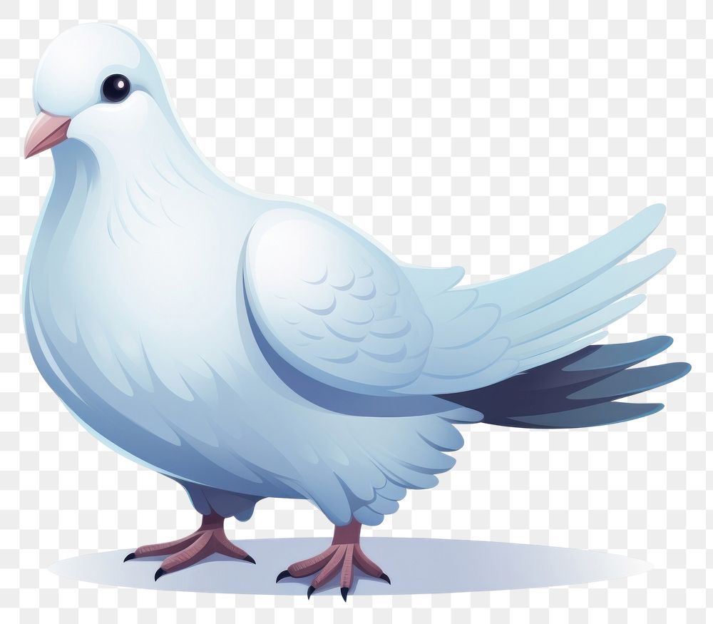PNG Cartoon animal pigeon white. 